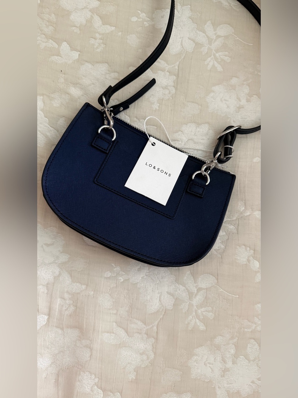Lo & Sons Navy Crossbody Bag - Structured Women's Shoulder Bag NWT